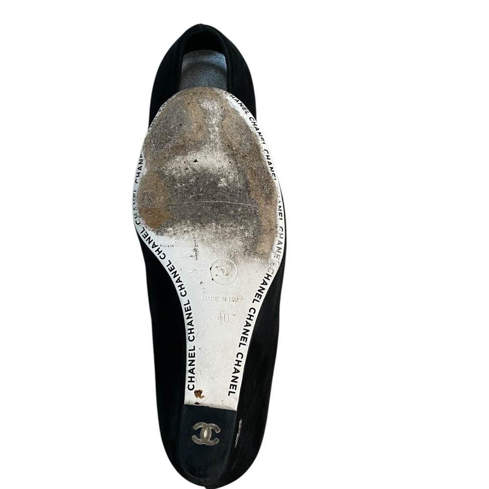 CHANEL Black and Silver Wedges - Picture 5 of 8